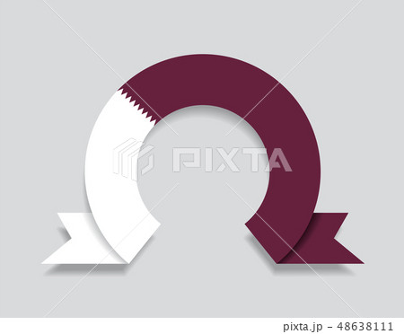 Qatari flag rounded abstract background. Vector illustration. 48638111