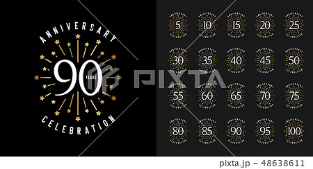 Set of anniversary logotype. Golden anniversary Set of anniversary logotype. Golden anniversary 48638611