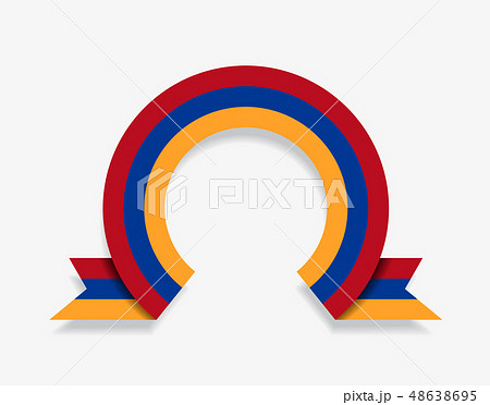 Armenian flag rounded abstract background. Vector illustration. 48638695