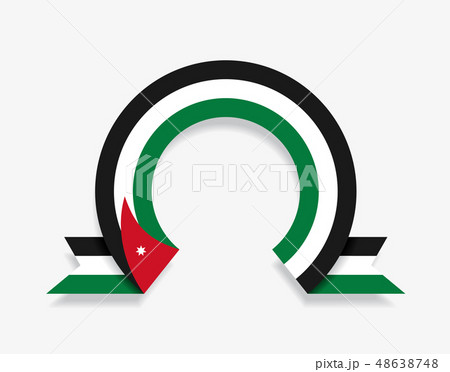 Jordanian flag rounded abstract background. Vector illustration. Jordanian flag rounded abstract background. Vector illustration. 48638748