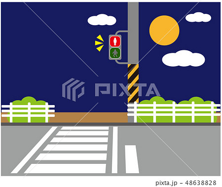 信号 サイン 横断歩道 信号機のイラスト素材 4863