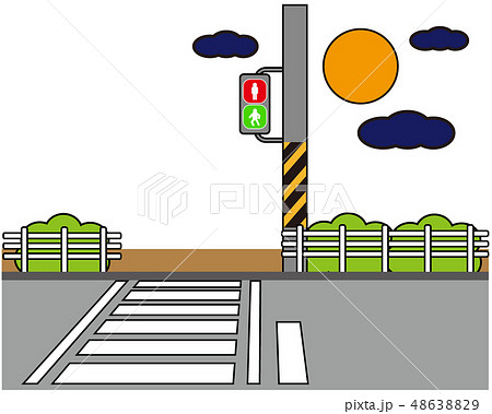 信号 サイン 横断歩道 信号機のイラスト素材 4863