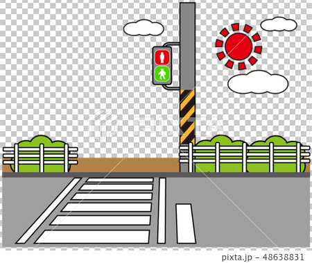 信号 サイン 横断歩道 信号機のイラスト素材