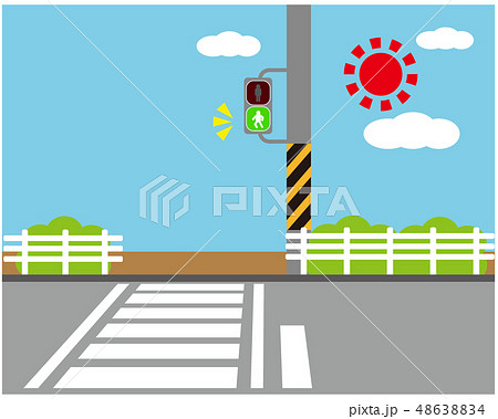 信号 サイン 横断歩道 信号機のイラスト素材