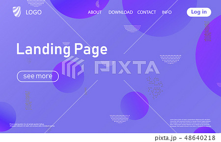 Landing page. Geometric background. 48640218