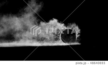 3d render burnout wheels with smoke on black background 3d render burnout wheels with smoke on black background 48640693