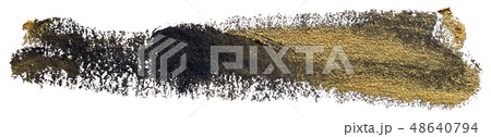 hand drawn black and gold oil paint brush stroke hand drawn black and gold oil paint brush stroke 48640794