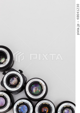 a lot of expensive photo lenses with for camera  48641230