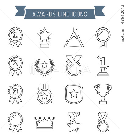 Awards Line Icons 48642043
