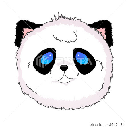 Panda Face Kawaii Vector Illustrationのイラスト素材