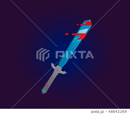 Sword icon vector illustration in flate style. 48642269