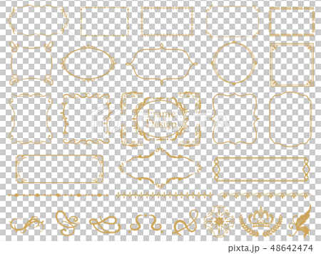 豪華なフレーム飾りセット 48642474