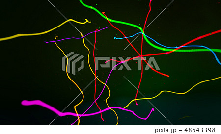 Colorful and bent lines with color gradient 48643398