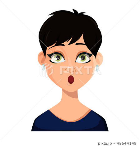 Facial expression of beautiful woman 48644149