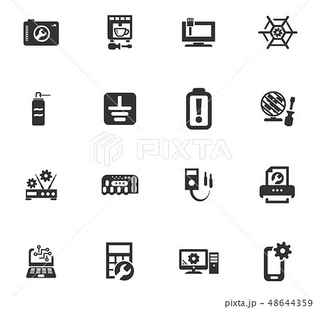 Electronic repair icons set Electronic repair icons set 48644359