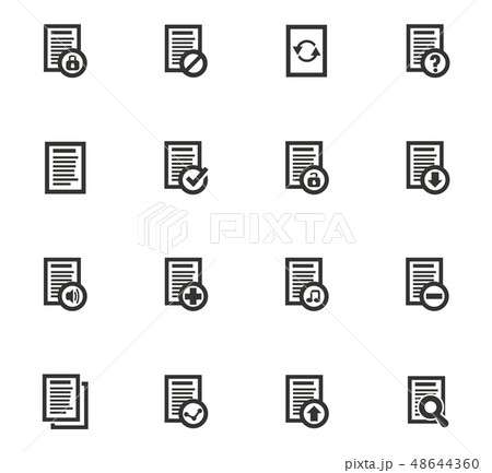 Documents icons set Documents icons set 48644360