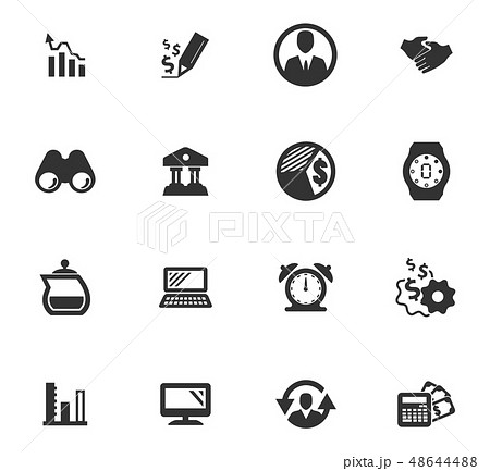Business management and human resources icons set 48644488