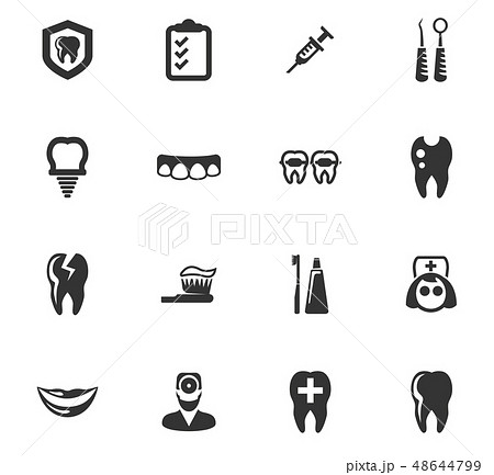 Dental icons set 48644799