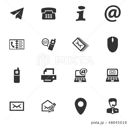 Contact us icons set 48645019