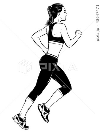 Cartoon young white woman with a sore back in a tracksuit. White background  isolated outline vector illustration Stock Vector by ©Shadowspawn 321485242