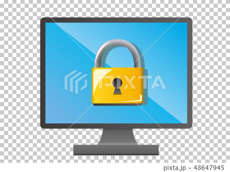 Illustration and Internet image of flat design PC Illustration and Internet image of flat design PC 48647945