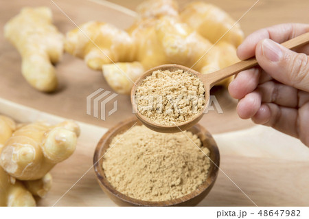 生姜粉末と生姜 生姜粉末と生姜 48647982
