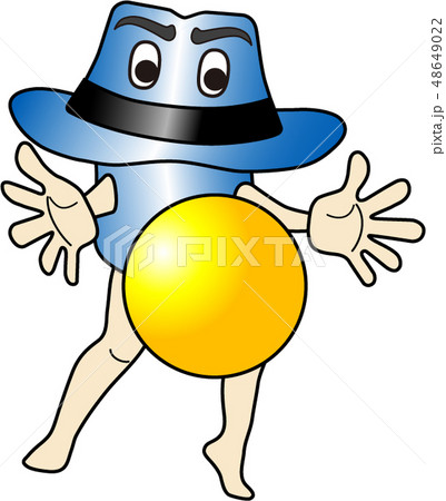 帽子 kartoon 帽子くんキャラ：無題28のイラスト素材 [48649022] - PIXTA