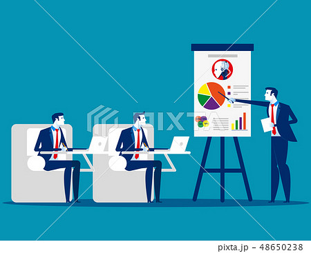 Meeting Business Team Planning And Working のイラスト素材 48650238 Pixta
