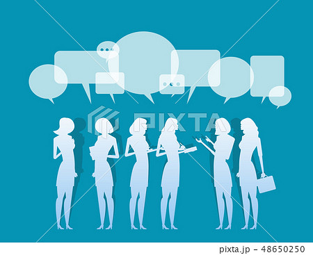Silhouette. Business corporate meeting. Concept 48650250
