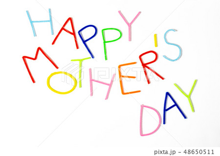 【モールアートロゴ】母の日　Happy mother's day 48650511