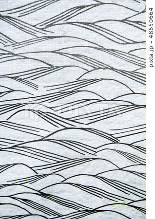 波模様柄の手ぬぐい 波模様柄の手ぬぐい 48650664