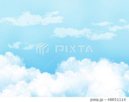 青空と雲のイラスト 青空と雲のイラスト 48651114