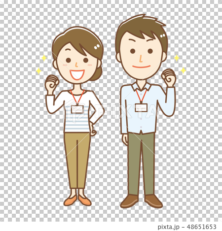 Private Clothes Staff Gender Pose Stock Illustration