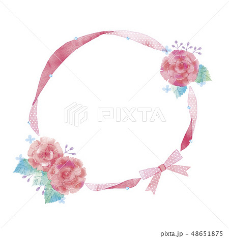 花のフレームのイラスト 花のフレームのイラスト 48651875