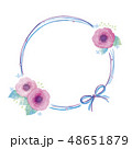 花のフレームのイラスト 48651879
