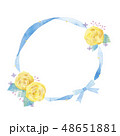 花のフレームのイラスト 48651881