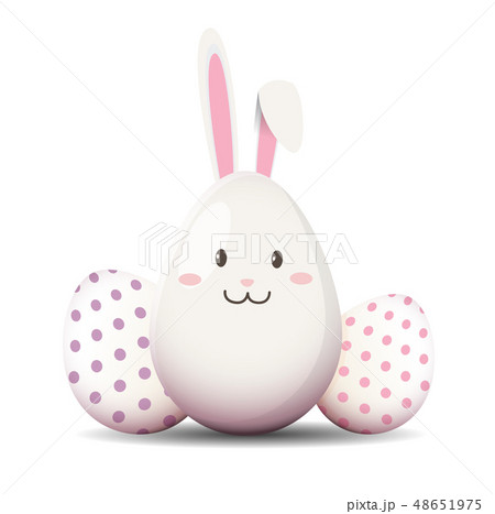Happy easter's day greeting card. 48651975