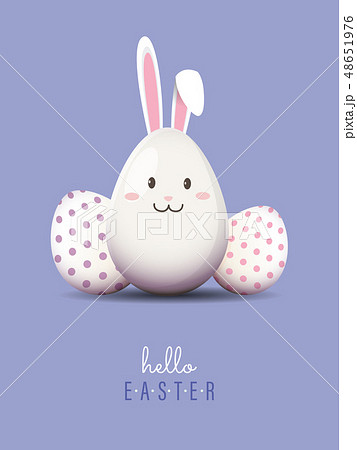 Happy easter's day greeting card. 48651976