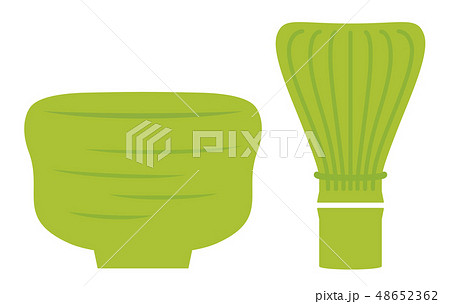 抹茶 茶筅と茶碗 広告イラスト 抹茶 茶筅と茶碗 広告イラスト 48652362