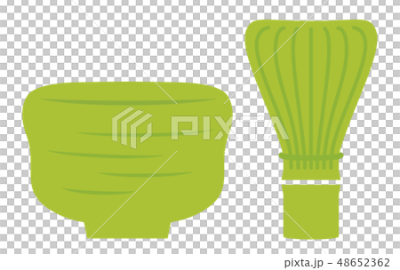 Matcha茶道和茶杯例證 48652362
