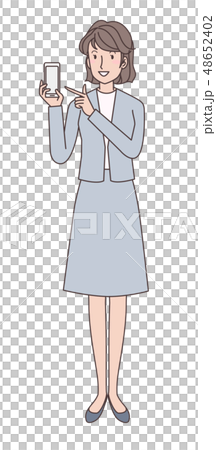 A smartphone and a woman 48652402