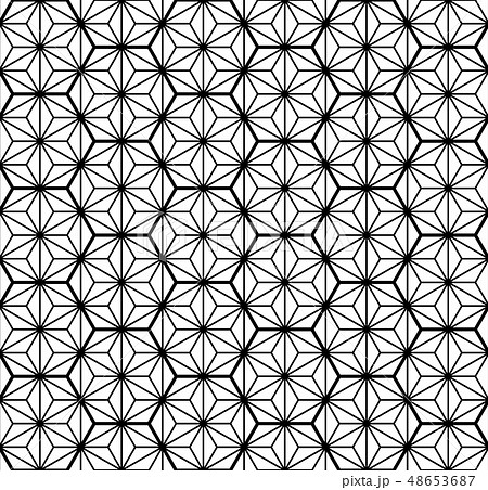 Seamless traditional Japanese geometric ornament 48653687