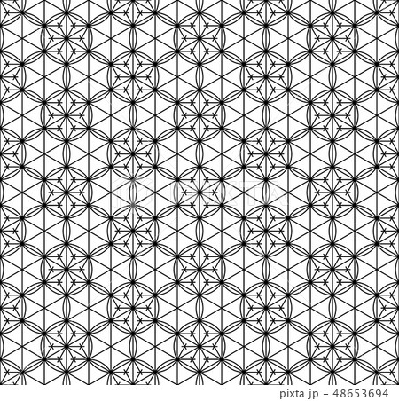 Seamless pattern. Japanese geometric ornament Seamless pattern. Japanese geometric ornament 48653694