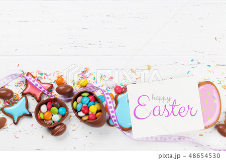 Easter greeting card backdrop Easter greeting card backdrop 48654530