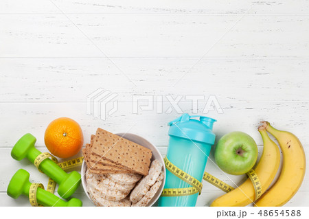 Fitness and healthy food concept 48654588