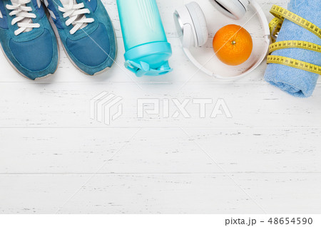 Fitness and healthy food concept 48654590