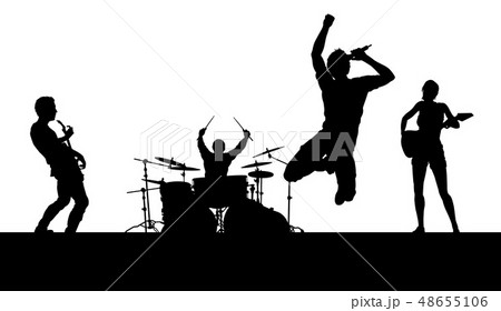 Music Band Concert Silhouettes 48655106