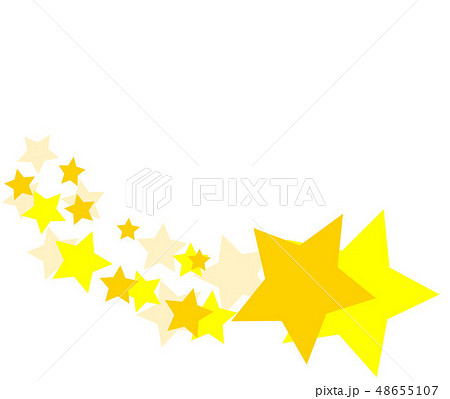 黄色の流れ星フレーム素材のイラスト素材 48655107 Pixta
