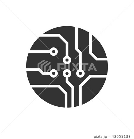 Circuit board, technology vector icon. For you Circuit board, technology vector icon. For you 48655183