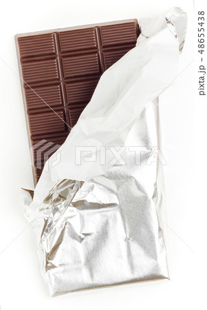 Discarded chocolate bar Discarded chocolate bar 48655438